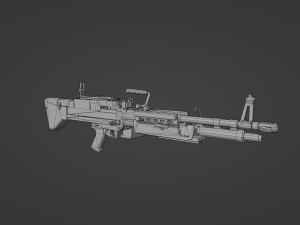 NATO Set of a modern soldier with a pack of weapons RIG 3D Model