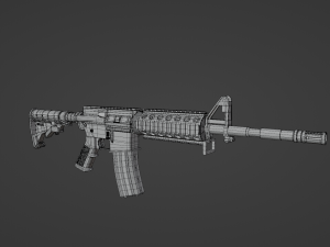 NATO Set of a modern soldier with a pack of weapons RIG 3D Model