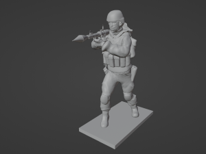 Figure of a soldier with RPG stl 3D Модель
