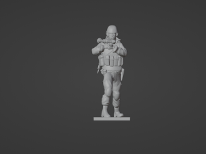 Figure of a soldier with RPG stl 3D Модель