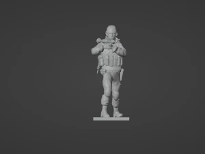 Figure of a soldier with RPG stl 3D Model