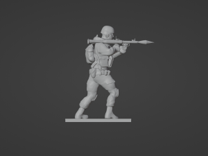Figure of a soldier with RPG stl 3D Модель