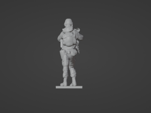 Figure of a soldier with RPG stl 3D Модель