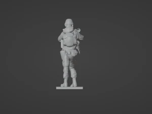Figure of a soldier with RPG stl 3D Model