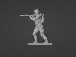 Figure of a soldier with RPG stl 3D Модель