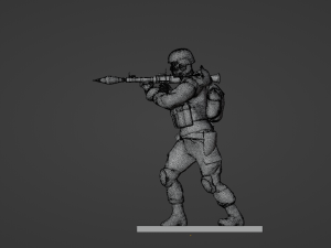 Figure of a soldier with RPG stl 3D Модель