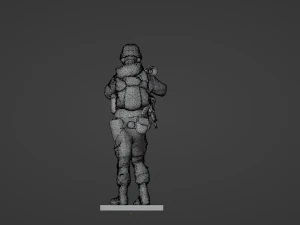 Figure of a soldier with RPG stl 3D Model