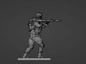 Figure of a soldier with RPG stl 3D Модель