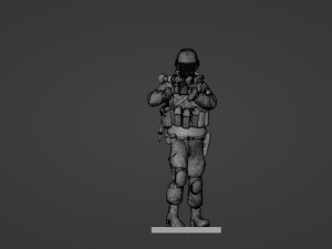 Figure of a soldier with RPG stl 3D Модель