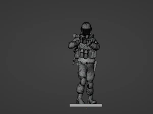 Figure of a soldier with RPG stl 3D Model
