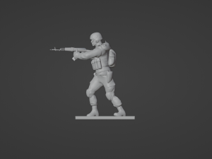 Figure of a soldier with AK stl 3D 모델