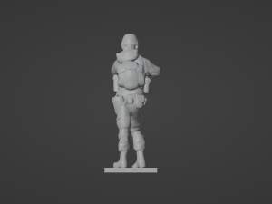 Figure of a soldier with AK stl 3D 모델