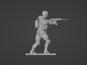 Figure of a soldier with AK stl 3D 모델