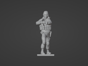 Figure of a soldier with AK stl 3D 모델