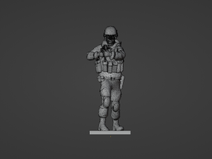 Figure of a soldier with AK stl 3D 모델