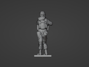 Figure of a soldier with AK stl 3D 모델