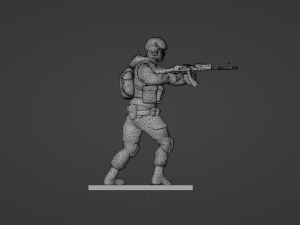 Figure of a soldier with AK stl 3D 모델