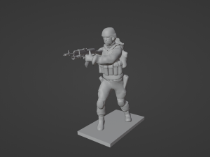 Figure of a soldier with AK-gp-25 stl 3Dモデル