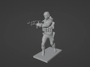Figure of a soldier with AK-gp-25 stl 3D Model
