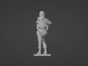 Figure of a soldier with AK-gp-25 stl 3D Model