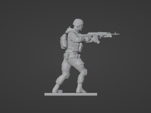 Figure of a soldier with AK-gp-25 stl 3Dモデル