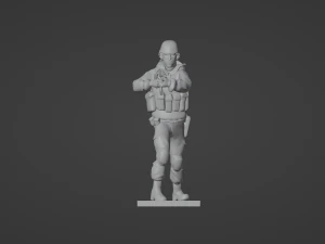 Figure of a soldier with AK-gp-25 stl 3D Model
