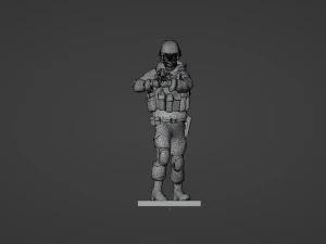 Figure of a soldier with AK-gp-25 stl 3D Model