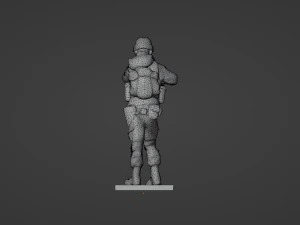 Figure of a soldier with AK-gp-25 stl 3D Model