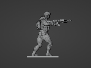 Figure of a soldier with AK-gp-25 stl 3Dモデル