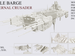 Warhammer 40000 Battlebarge 3D Model
