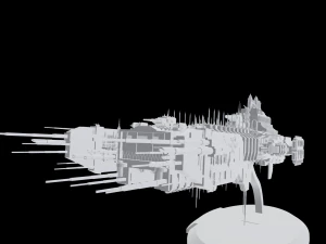 Warhammer 40000 Battlebarge 3D Model