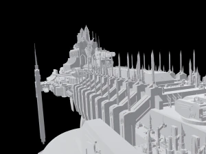 Warhammer 40000 Battlebarge 3D Model