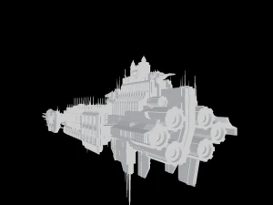 Warhammer 40000 Battlebarge 3D Model