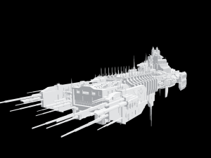 Warhammer 40000 Battlebarge 3D Модель