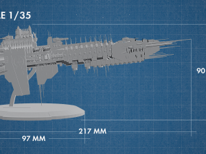 Warhammer 40000 Battlebarge 3D Модель