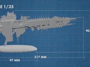 Warhammer 40000 Battlebarge 3D Model