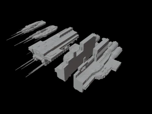 Warhammer 40000 Battlebarge 3D Model