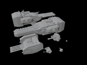 Warhammer 40000 Battlebarge 3D Модель