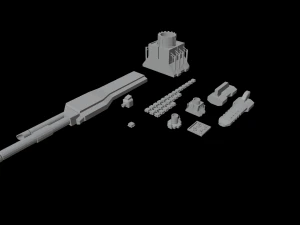 Warhammer 40000 Battlebarge 3D Model