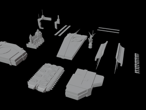 Warhammer 40000 Battlebarge 3D Модель