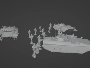 Set of Armies of the CIS countries Forces 25 STL models 3D Model