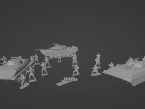 Set of Armies of the CIS countries Forces 25 STL models 3D Model