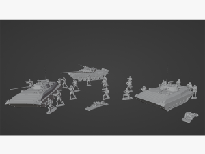 Set of Armies of the CIS countries Forces 25 STL models 3D 模型