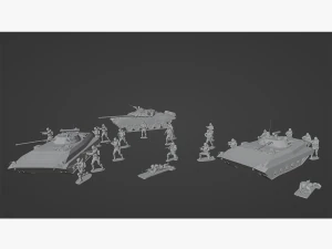 Set of Armies of the CIS countries Forces 25 STL models 3D Model