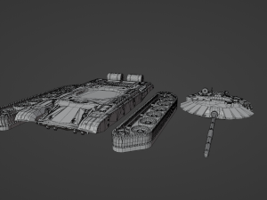 Tank T 72 B3 STL 3D Model