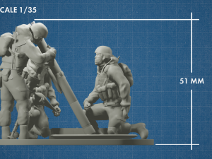 Mortar crew 2b11 STL 3D Модель