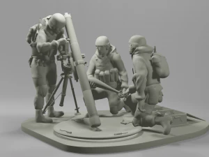 Mortierbemanning 2b11 STL 3D Model