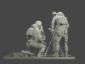 Mortar crew 2b11 STL 3D Модель