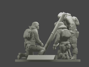 Mortar crew 2b11 STL 3D Модель