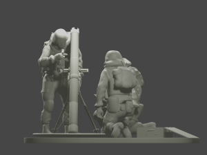 Mortar crew 2b11 STL 3D Модель
